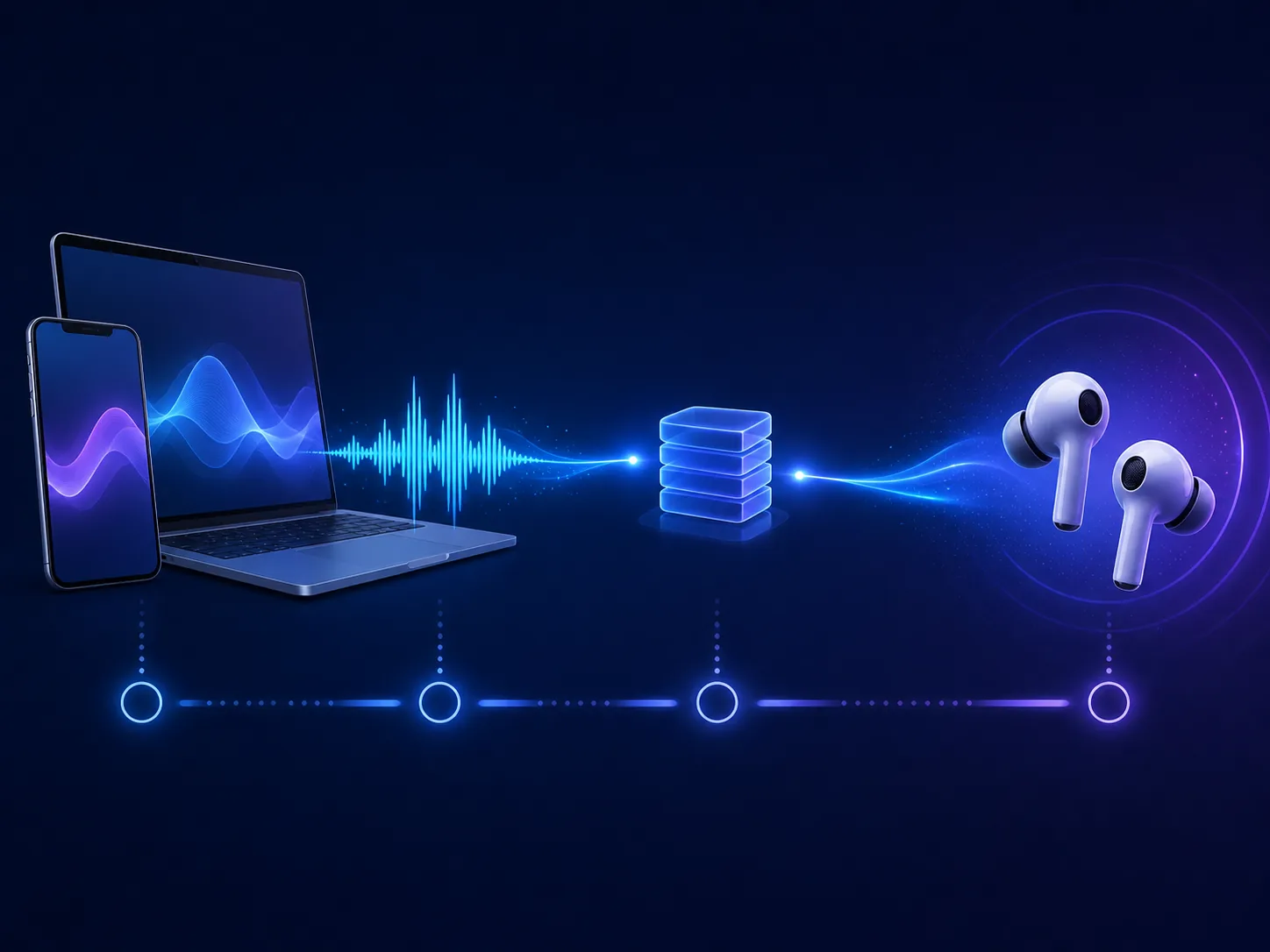 端末からBluetoothイヤホンへ音が届くまでの処理経路